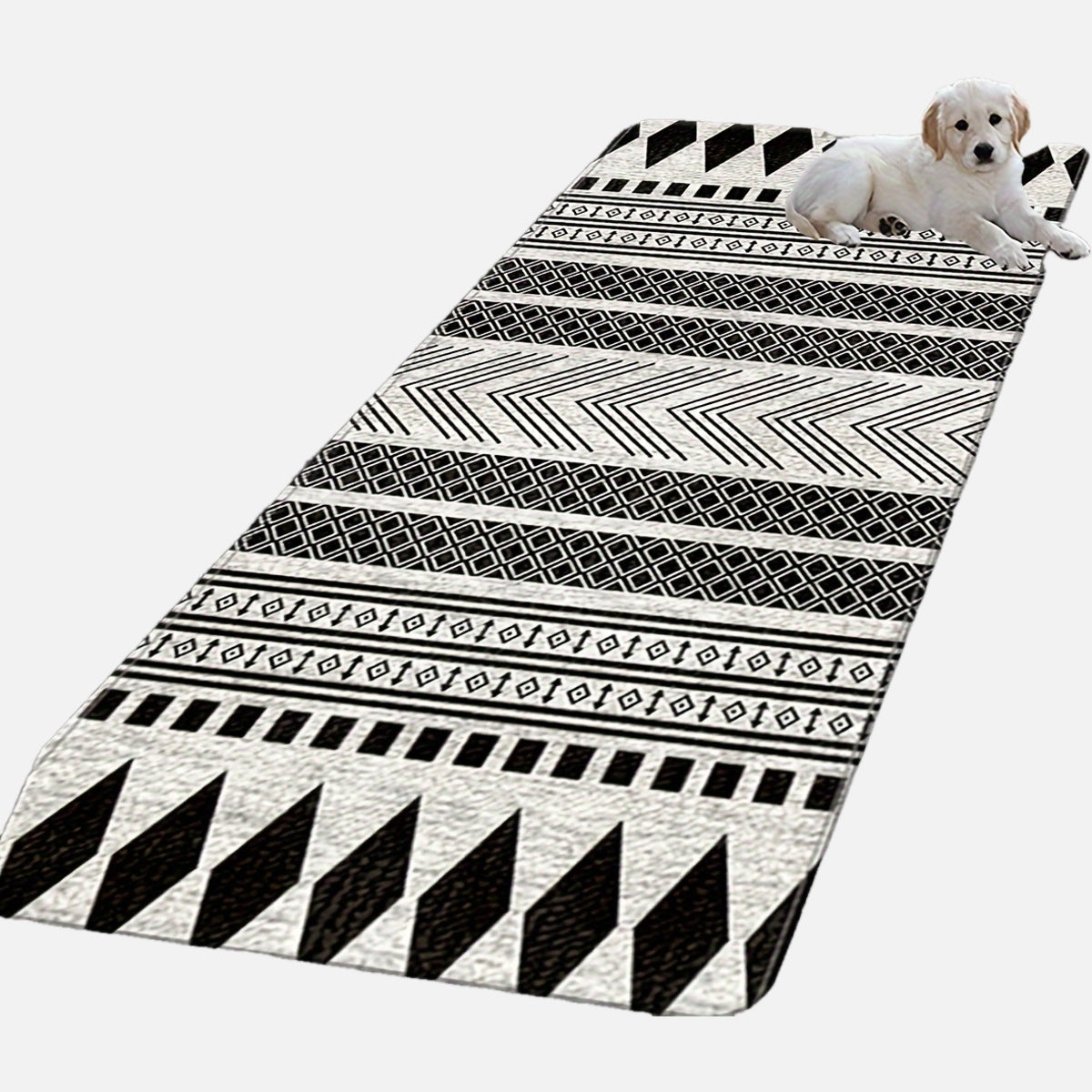 1 piece Non-Slip Moroccan area rug - Luxuriously soft and long-lasting rug for laundry room, bathroom, kitchen, bedroom, living room, and dining room - Easy to clean in the washing machine and features a stylish braided design