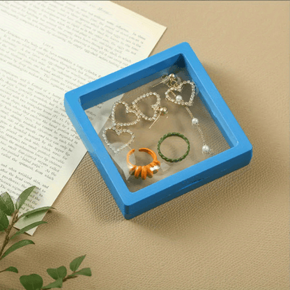 [Best Seller] One piece of transparent PE film jewelry box designed for showcasing necklaces, earrings, rings, and other jewelry on counters. The box measures 9cm * 9cm and is sealed to prevent moisture, ensuring that your jewelry remains free from