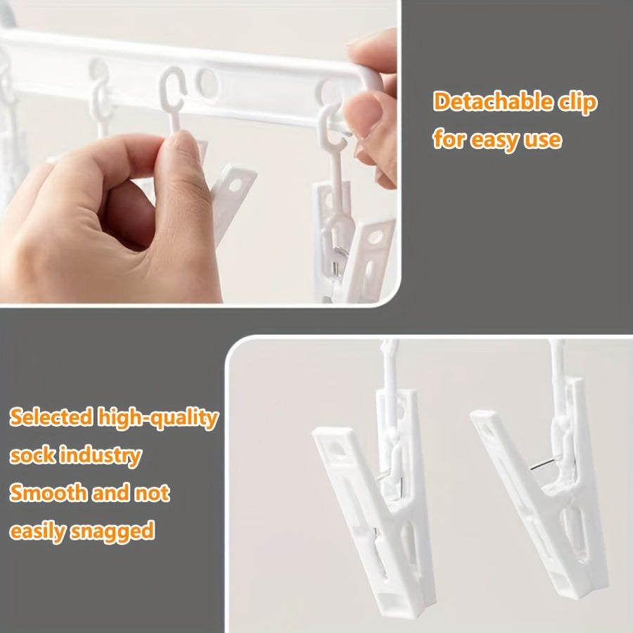 1 piece of 8 Clothespins Hanger, perfect for drying socks and underwear in student dormitories and homes.