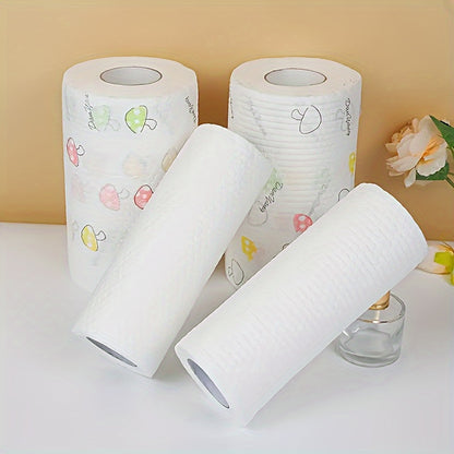 [Best-Seller] Get a single roll containing 400 sheets of versatile lazy cloth disposable kitchen paper towels. Use them as washable dry and wet towels, rags, non-stick oil cloth, and non-greasy towels for all your household cleaning needs. This