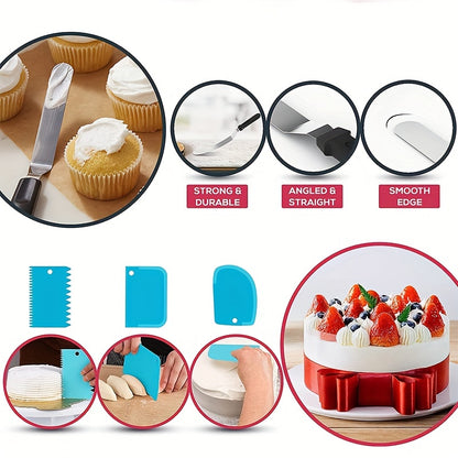 - "Set of 100 Stainless Steel Icing Piping Nozzles, Cake Decorating Tips, and Metal Pastry Tools with Storage Case - Ideal for Baking and Cake Design