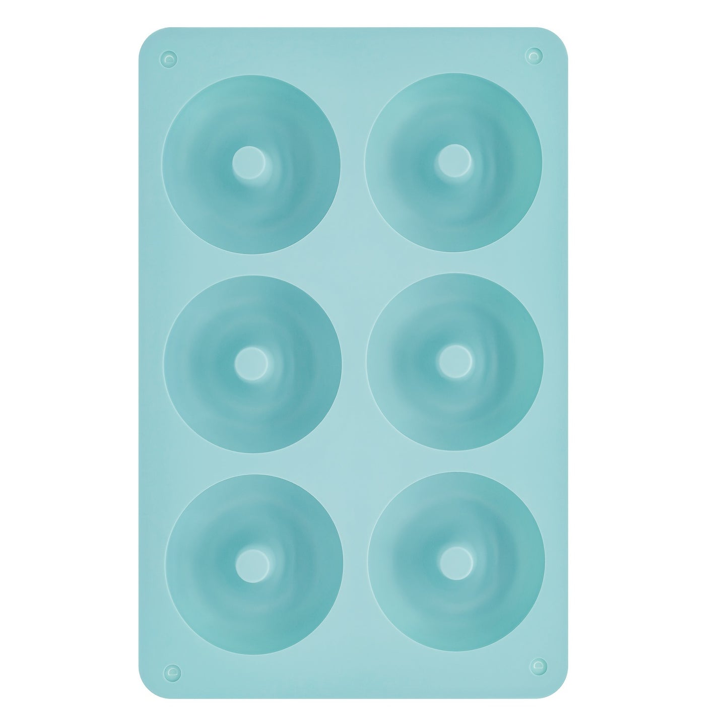 1 piece of a 6-Cavity Silicone Donut Mold for Baking, designed to withstand high temperatures. Ideal for creating large donut cakes, puddings, jellies, and chocolates. Can also be used as a DIY handmade soap, wax, or resin mold. A versatile kitchen tool