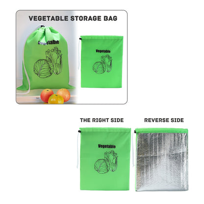 1 piece of a fresh-keeping bag with a drawstring for fruits and bananas - an ideal storage solution for vegetables, fruits, and tomatoes to keep them fresh and protected from shocks.