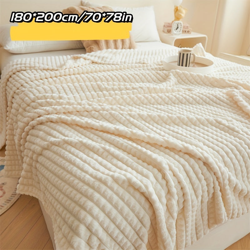 Yellow Ultra-Soft Plush Throw Blanket - Ideal for Travel, Sofa, Bed & Home Decor | Cozy Comfort for All Seasons