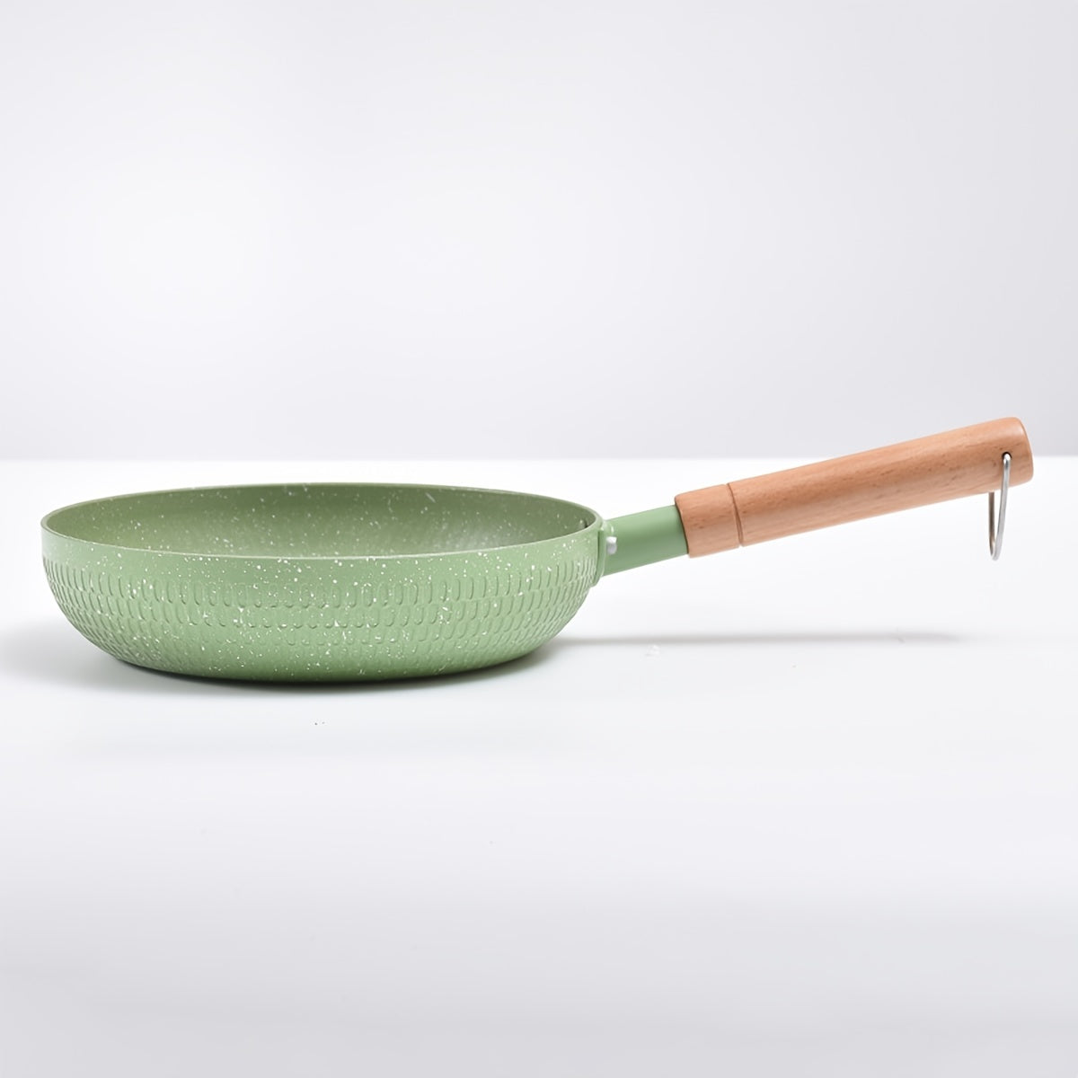 1 Piece Matcha Green Maifan Stone Pan measuring 24cm/9.45 inches, can be used as a Soup Pot, Cooking Pot, Non-stick Noodles Cooking Pot, Hot Milk Soup Pot, Snow Pot, and is essential Kitchenware for your cooking needs.