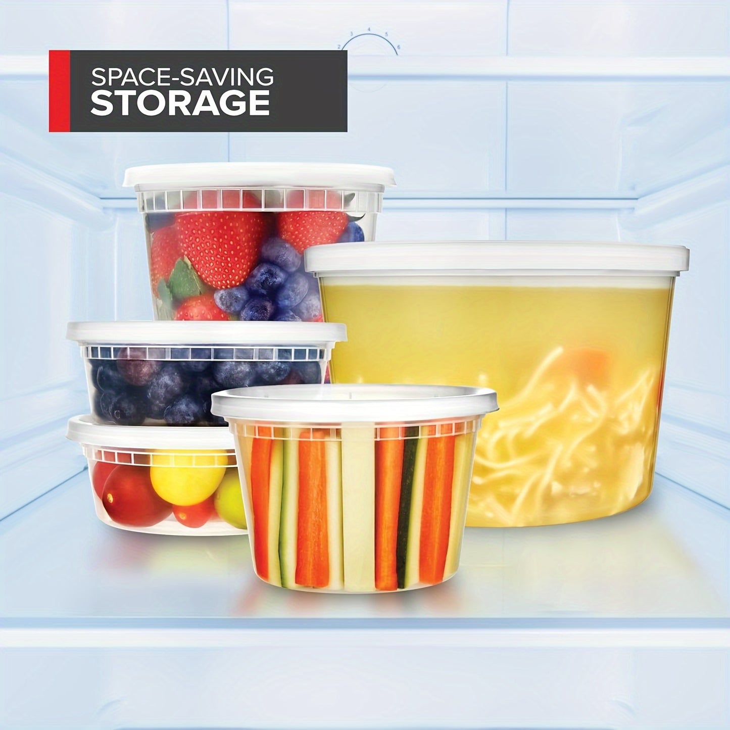 - 10 sets of 32 oz plastic food containers with lids
- Containers are sealed and suitable for freezing and dishwashing
- Ideal for soup, takeout meal preparation, and storage