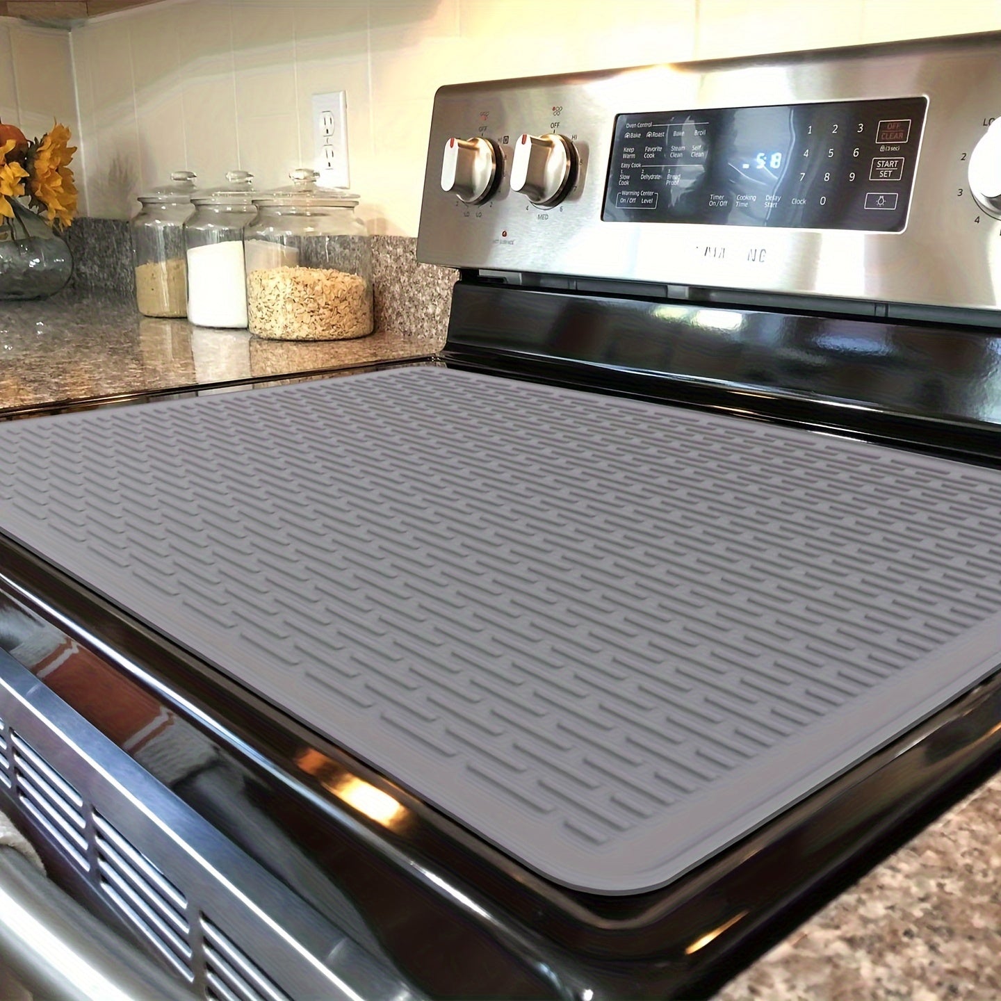 - Silicone Stove Mat: Protect your stove and countertop with this silicone insulation pad
- Multi-functional: Can also be used as a protective pad, stove top cover, and sub-drainage sink pad
- Kitchen Essentials: A must-have item in every home kitchen