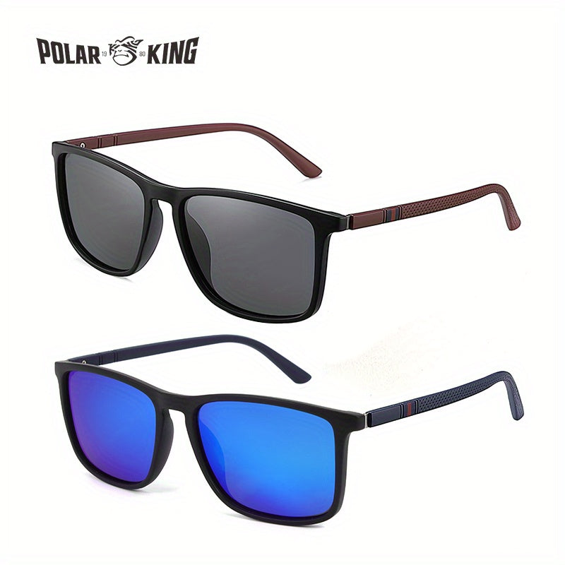 1 pair or 2 pairs of Retro Classic Lowkey Cool Square Polarized sunglasses, perfect for men and women for casual business, outdoor sports, parties, vacations, travel, driving, fishing, and as photo props. An ideal choice for a gift.