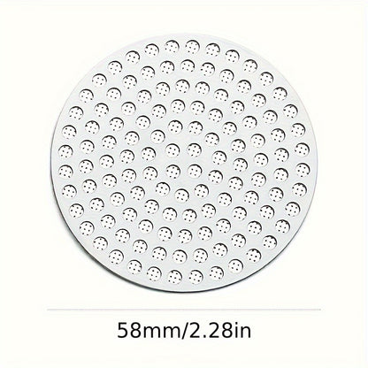 1 piece of 51mm/53mm/58mm Coffee Portafilter Screen, made of reusable 304 stainless steel with Puck Filter Accessory