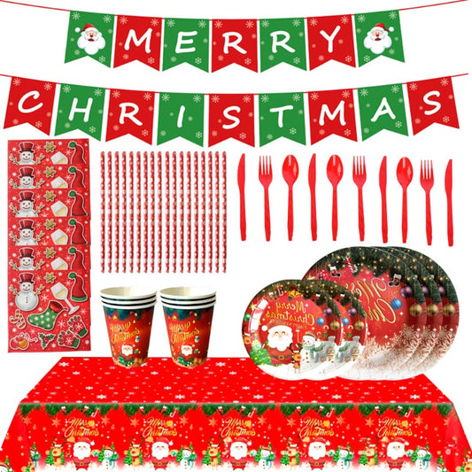 Christmas and New Year-themed paper cups, plates, and towels, as well as tableware and party decorations. Includes Christmas and Navidad decorations for your home and room, as well as scene and party supplies.