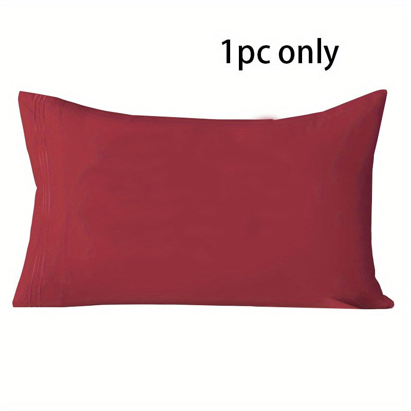 1 piece of Fashion Embroidered Brushed Polyester Pillowcases with Super Soft and Cozy Solid Color Pillow Cover. Features wrinkle, fade, and stain resistant properties with an envelope closure for easy use. Perfect for bed pillow cases.