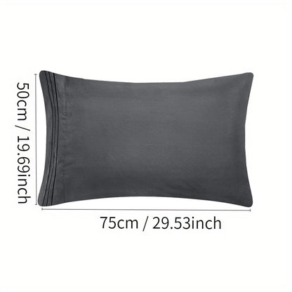 1 piece of Fashion Embroidered Brushed Polyester Pillowcases with Super Soft and Cozy Solid Color Pillow Cover. Features wrinkle, fade, and stain resistant properties with an envelope closure for easy use. Perfect for bed pillow cases.