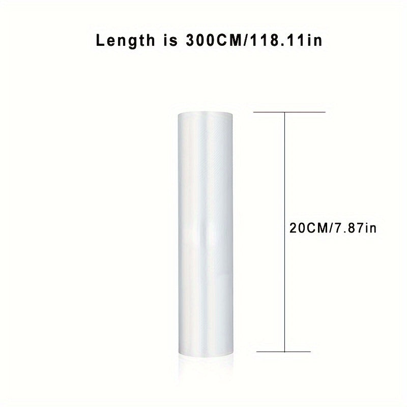 1 pack containing 2 rolls of vacuum sealer bags. These textured bags provide airtight sealing for food items, making them suitable for storing a variety of items such as grains, meat, fruit, and vegetables. These household thickening pumping compression