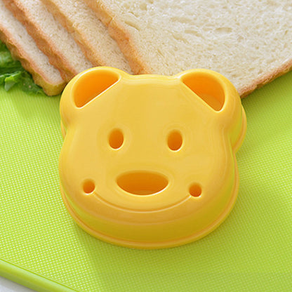 1 piece of cartoon bear sandwich knives and sealers, non-stick cookie cutters, breakfast making molds, baking tools, kitchen accessories, perfect for home kitchen projects.