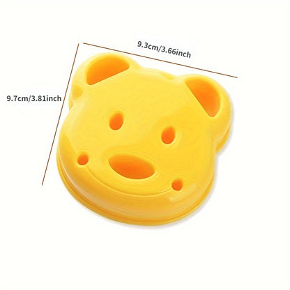 1 piece of cartoon bear sandwich knives and sealers, non-stick cookie cutters, breakfast making molds, baking tools, kitchen accessories, perfect for home kitchen projects.