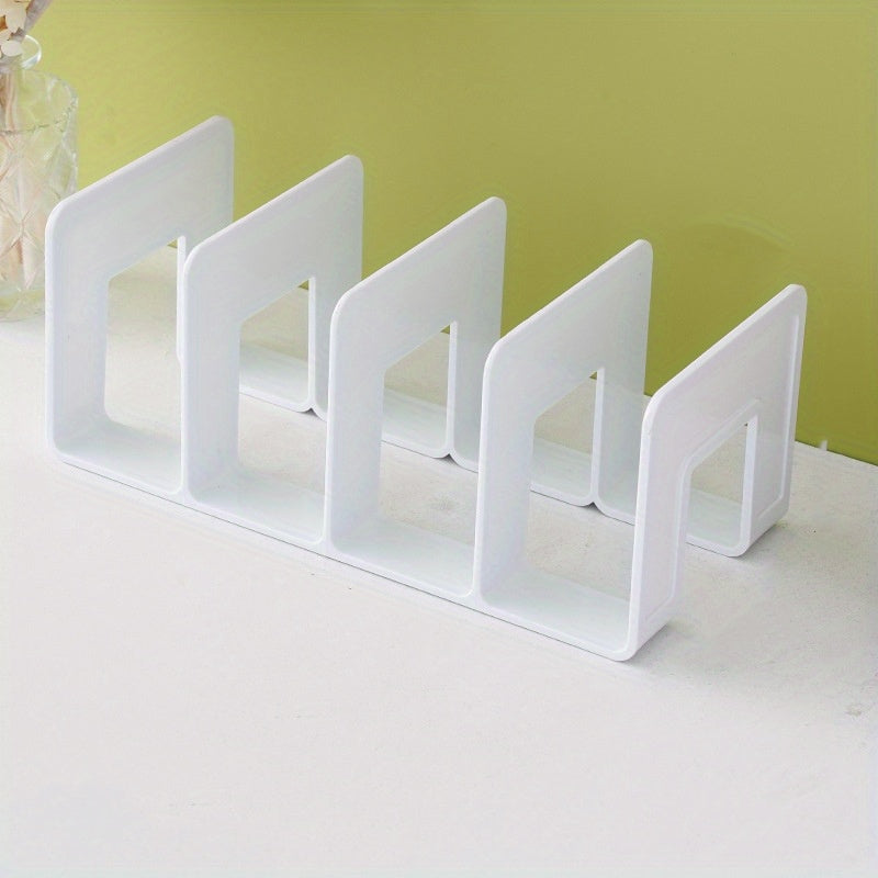 1 piece of Bookstand, Desktop Book Storage Tool, Partition Board, Book Desk Storage Rack, Transparent Acrylic Book Folder