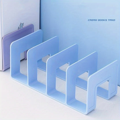 1 piece of Bookstand, Desktop Book Storage Tool, Partition Board, Book Desk Storage Rack, Transparent Acrylic Book Folder