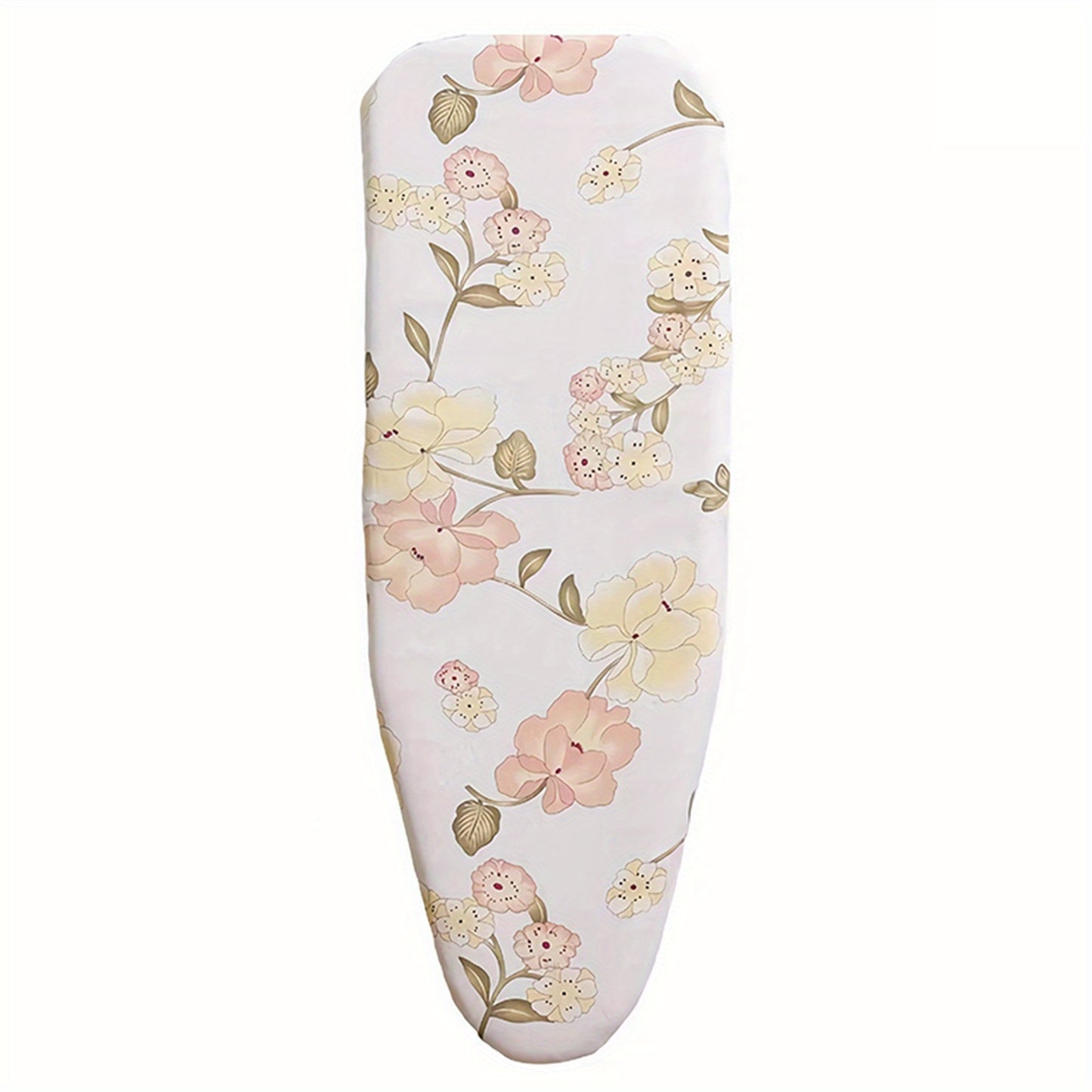 1 piece of an extra thick, scorch-resistant ironing board cover made of durable plastic material. It has heat-proof iron slides and is suitable for non-electric, standard 120x38cm ironing boards. The cover is washable, reusable, and long-lasting.