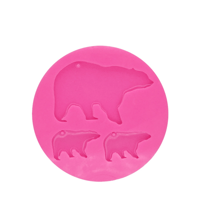 1 PC Silicone Mold featuring Mother and Cub Bear Design - Perfect for Making Keychains, Candy, Biscuits, and DIY Crafts, Non-Toxic and Food Grade