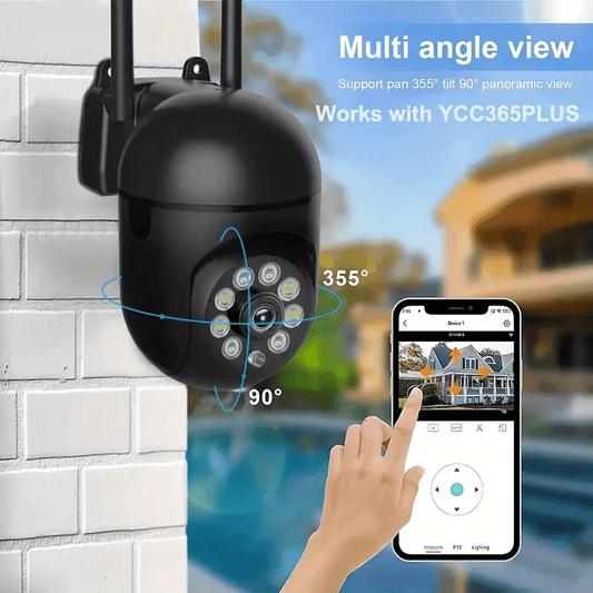 1 piece of High-definition WIFI Monitoring Camera with 355 Degree Pan Tilt Intercom capability for Home Security. Features Remote Night Vision, suitable for both Indoor and Outdoor use. This Intelligent Camera is operated through an APP, with Wireless