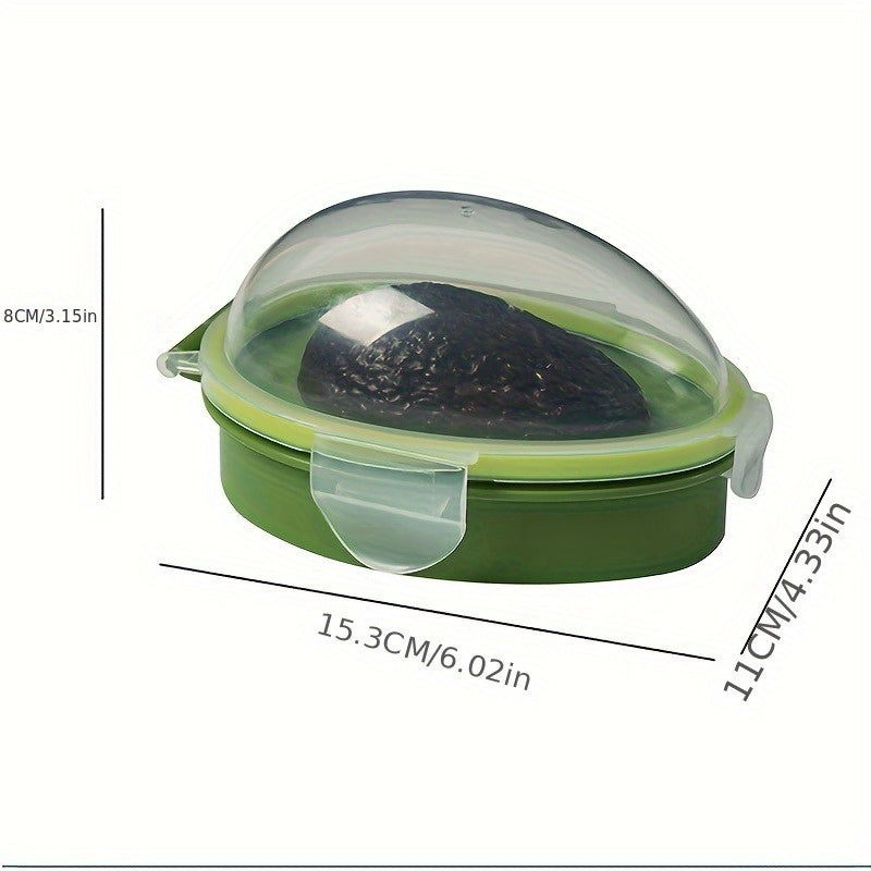 1 piece of Avocado Saver - a Kitchen Food Storage Box that helps save space and keeps your avocados fresh. This container is perfect for organizing vegetables and other kitchen supplies.