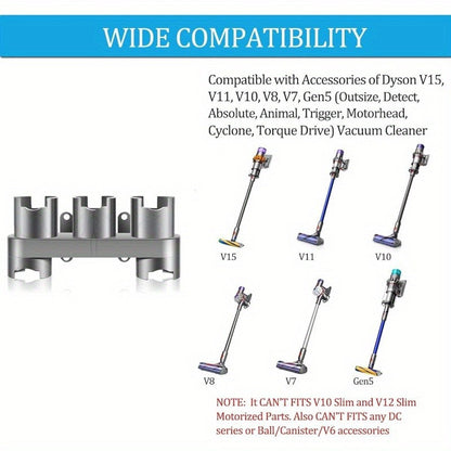 - Настенный держатель для пылесоса в сером цвете для экономии места
 - Совместимо с моделями V7 и V15
 - Прочная удлинительная база для аксессуаров по уходу за полом