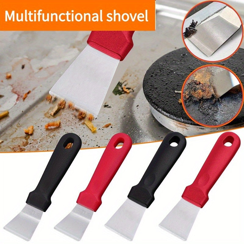 1 Piece Multi-Functional Stainless Steel Scraper - Ideal for Ice, Range Hood, and Kitchen Cleaning Tasks with Comfortable Ergonomic Handle