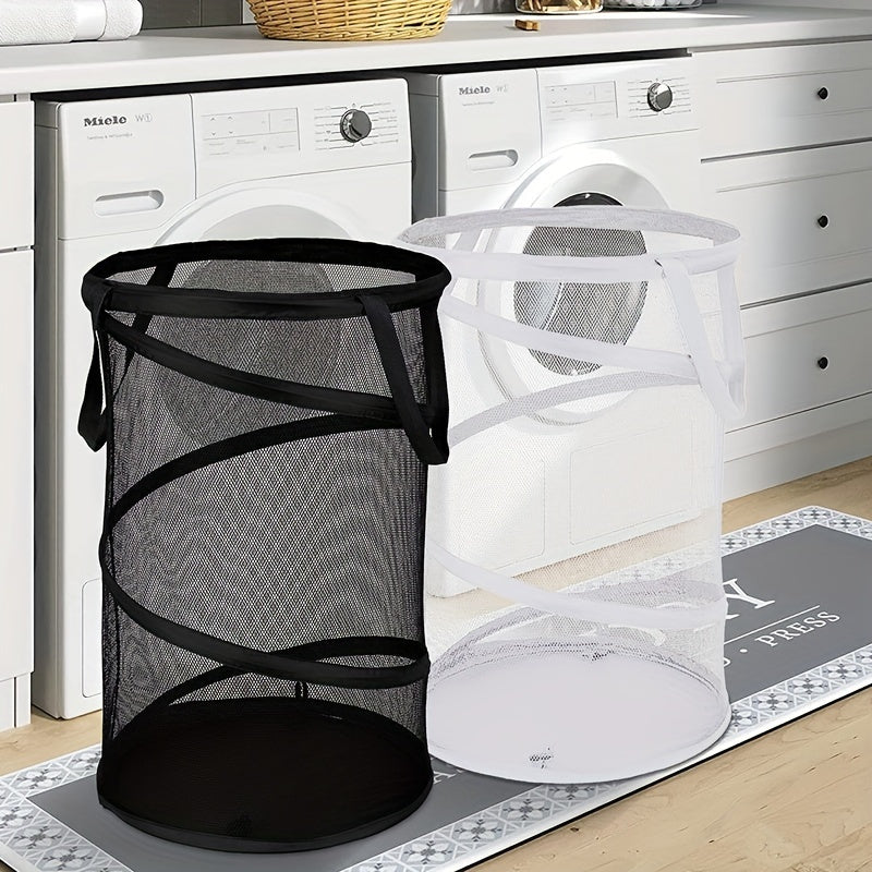 [Top Pick] An innovative pop-up laundry basket with a large capacity, collapsible design, convenient portability, and breathable mesh material is ideal for keeping your dirty laundry organized.