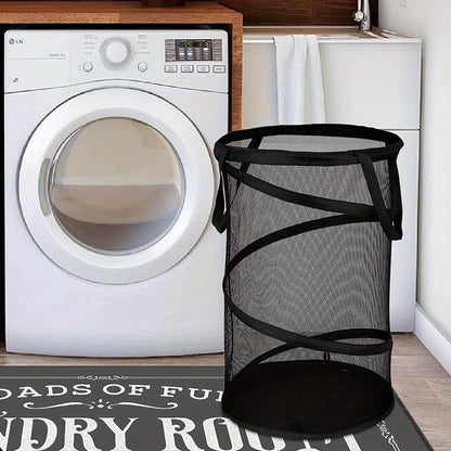 [Top Pick] An innovative pop-up laundry basket with a large capacity, collapsible design, convenient portability, and breathable mesh material is ideal for keeping your dirty laundry organized.