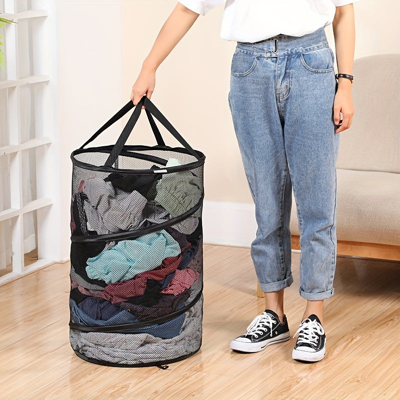 [Top Pick] An innovative pop-up laundry basket with a large capacity, collapsible design, convenient portability, and breathable mesh material is ideal for keeping your dirty laundry organized.