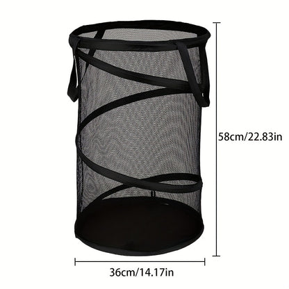 [Top Pick] An innovative pop-up laundry basket with a large capacity, collapsible design, convenient portability, and breathable mesh material is ideal for keeping your dirty laundry organized.