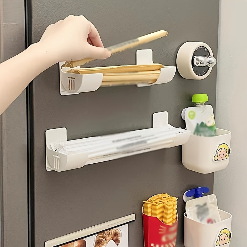 - Set of 4 Non-Drilling Kitchen Storage Racks
- Versatile Storage Solution for Garbage Bags, Kitchen Rolls, and More
- Ideal for Fridge Side, Cabinet, and Umbrella Storage