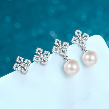 - Two elegant stud earrings made of 925 sterling silver adorned with freshwater pearl, perfect for a vacation style look. Ideal for weddings or as a thoughtful gift for Valentine's Day. Lightweight at 2.2g, these earrings are a perfect gift for women.