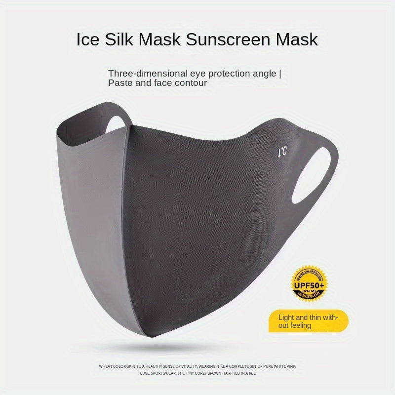 - "Elegant Sunscreen Mask for Women, UPF50+ UV Protection, Breathable & Windproof, Reusable Polyester Face Covering, Perfect for Outdoor Use, Made of Elastic Weave Fabric, Hand Wash Only