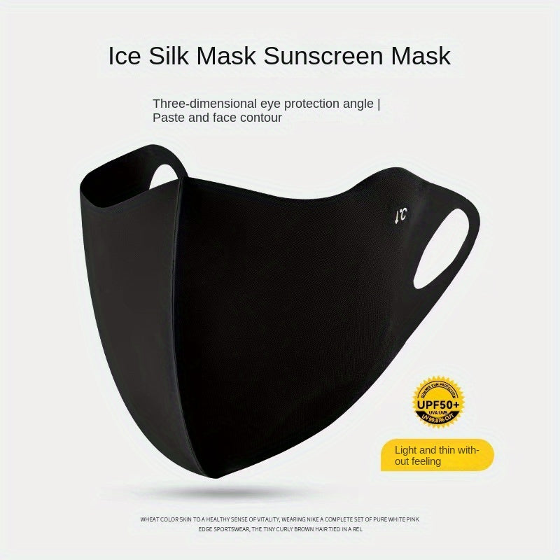 - "Elegant Sunscreen Mask for Women, UPF50+ UV Protection, Breathable & Windproof, Reusable Polyester Face Covering, Perfect for Outdoor Use, Made of Elastic Weave Fabric, Hand Wash Only