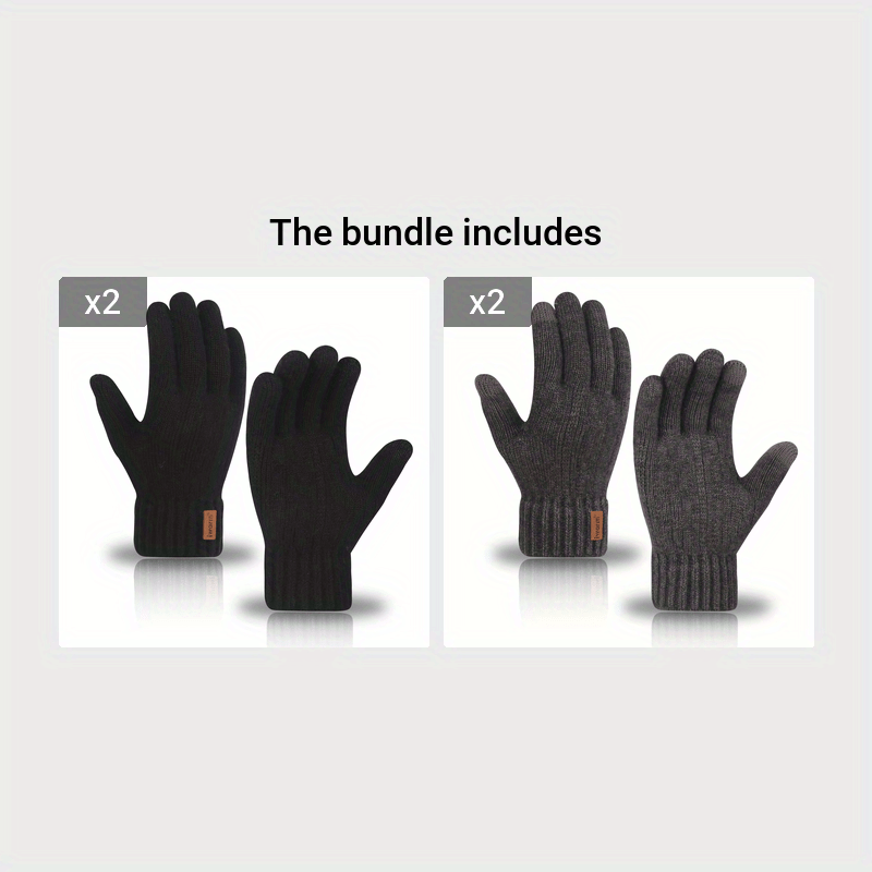 [Highly Rated] Touchscreen Gloves made from Alpaca Fleece - Keeps you warm and stylish with its ribbed knit design and faux leather patch. Perfect for winter as they are cold-resistant. Great for use in the office, while traveling, cycling, and attending