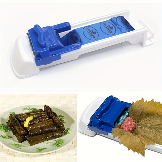 1 piece Dolma sushi roller tool to make stuffed grape leaves and meat rolling easier. Perfect for preparing cabbage, vegetables, and meat. A convenient kitchen gadget for safe food contact use.