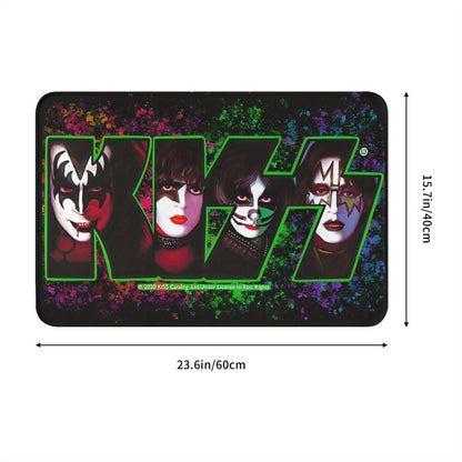 1 piece Christmas-themed bedroom mat featuring a kiss fan design, perfect for use as a doormat or kitchen carpet to enhance the decor of your home entrance.