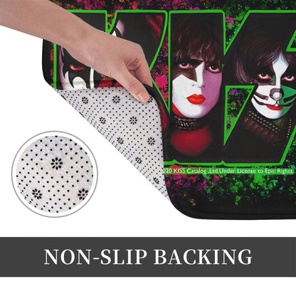 1 piece Christmas-themed bedroom mat featuring a kiss fan design, perfect for use as a doormat or kitchen carpet to enhance the decor of your home entrance.