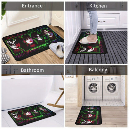 1 piece Christmas-themed bedroom mat featuring a kiss fan design, perfect for use as a doormat or kitchen carpet to enhance the decor of your home entrance.