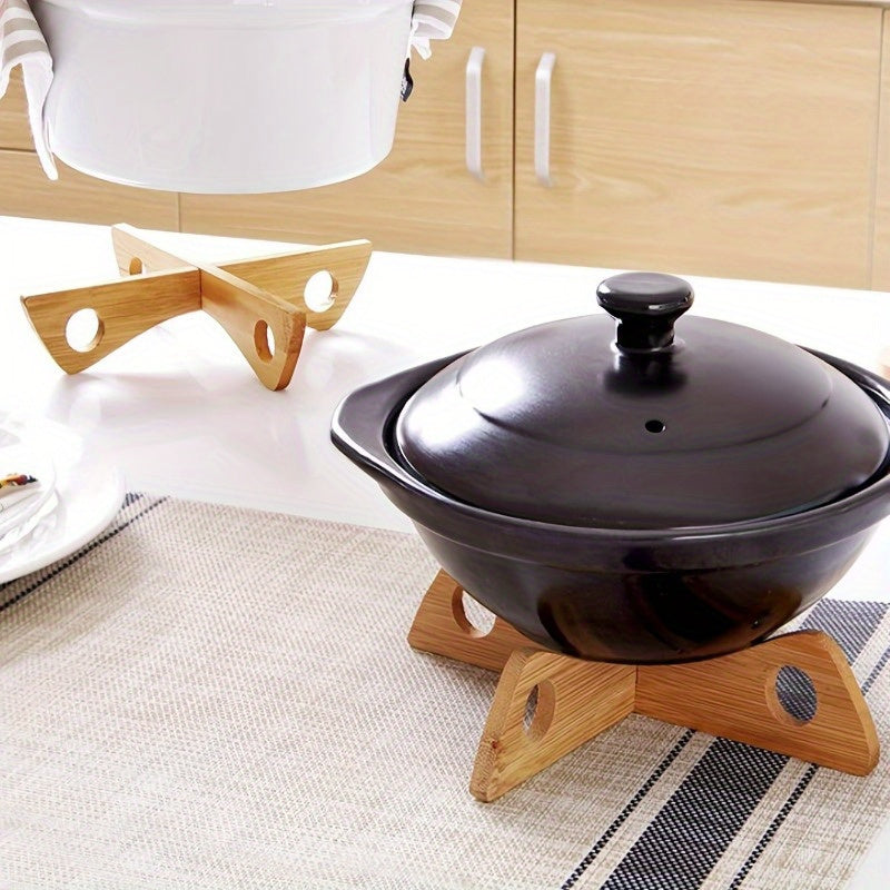 Removable Pot Bottom Bracket with Heat Resistant Kitchen Decor - Anti-Scalding Pot Mats for Pans, Bowls & Cups - Made from Natural Wood to Protect Table Surfaces and for Quick Heat Dissipation - Versatile Coasters for a Rustic Charm.