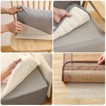 1 piece of a versatile anti-slip bed sheet and quilt pad - breathable, thin, and can be customized to fit any size bed.