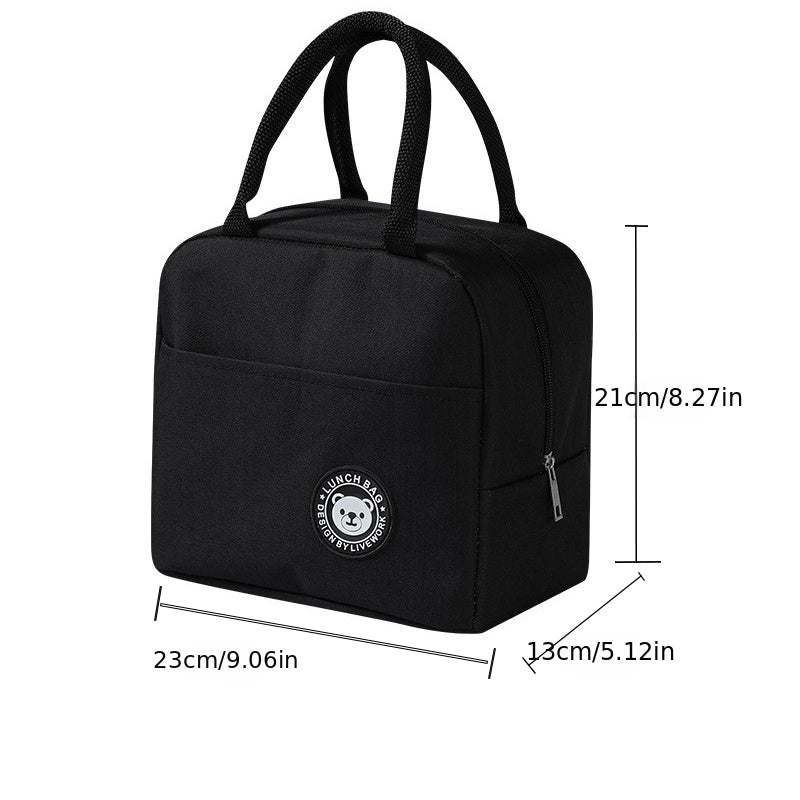 1 piece Insulated Lunch Bag with Aluminum Foil Insulation, Portable and Thickened Simple Rice Bag, Fashionable Lunch Box for On-The-Go