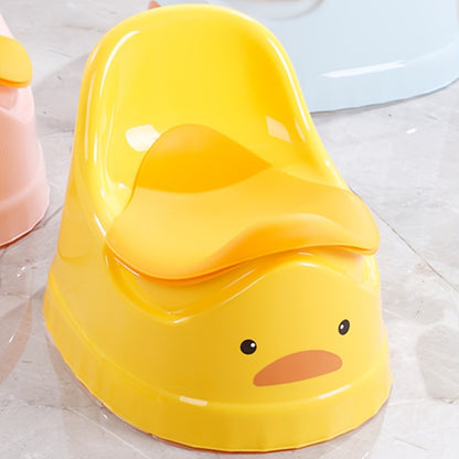 Yellow Potty Training Chair with Cute Duck Design for Boys and Girls - Durable Plastic Seat, Easy-to-Clean, Comfortable and Sturdy Toilet Training Seat