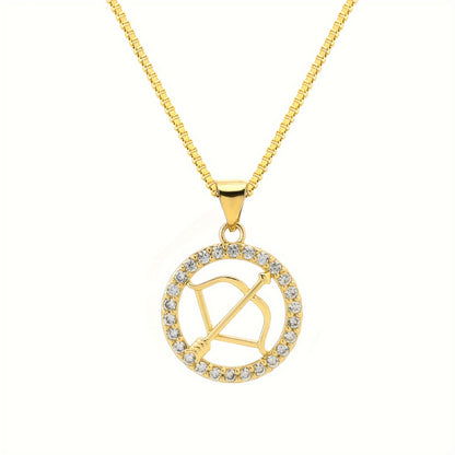 1 piece of 12 Constellations pendant, made of 18K gold-plated material. Featuring the twelve zodiac shapes in golden jewelry, this fashionable pendant necklace is perfect for men. An excellent choice for gifts, especially for Father's Day.