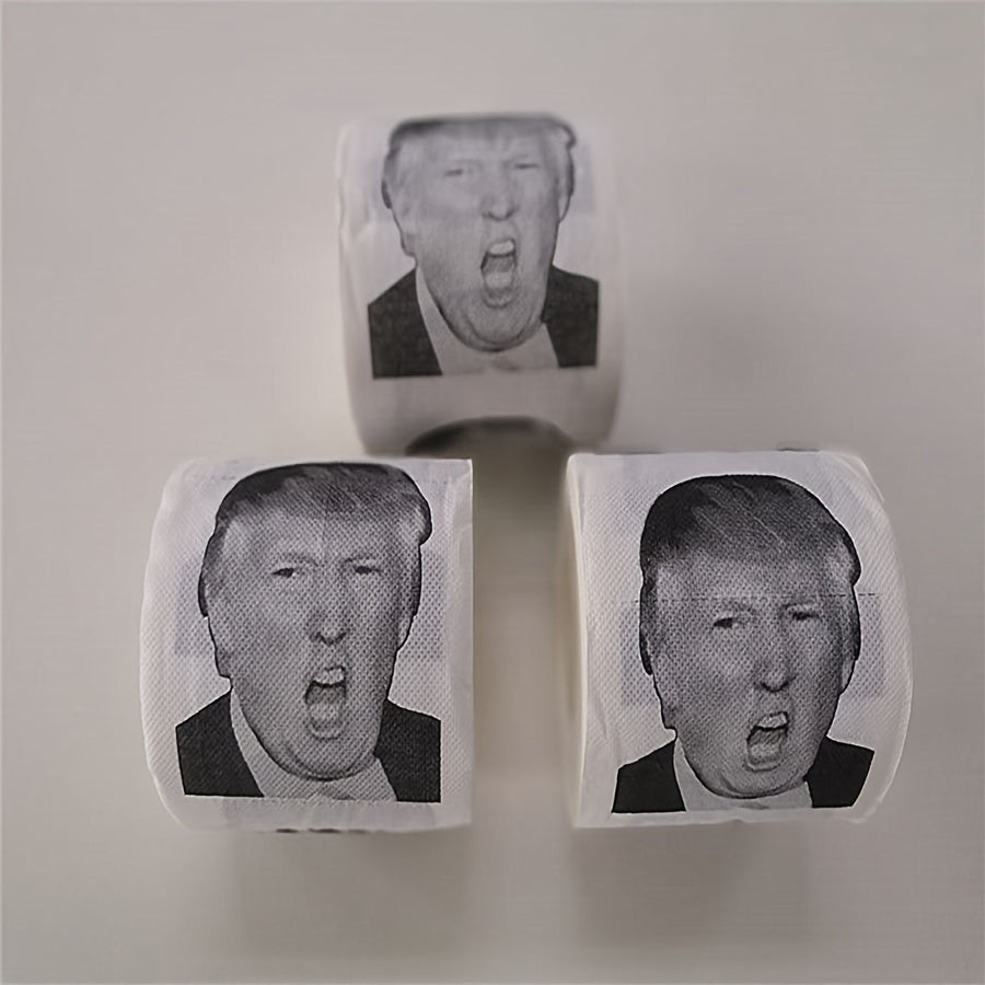 Introducing the Talking Piece Trump-Themed Toilet Paper! This 2-ply paper is perfect for home, restaurants, hotels, and travel. Great for Halloween and Christmas decorations, Valentine's Day parties, and more.