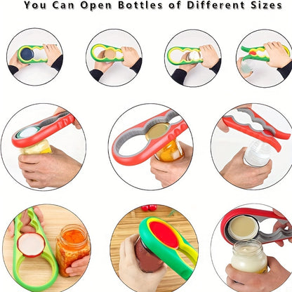 1 piece 4-in-1 Jar Opener designed for individuals with weak hands, arthritis sufferers, and the elderly. This easy-to-use kitchen gadget is a must-have addition to your collection of kitchen accessories and home kitchen items.