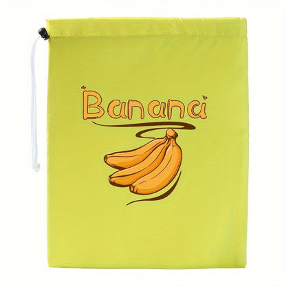 1 piece of a fresh-keeping bag with a drawstring for fruits and bananas - an ideal storage solution for vegetables, fruits, and tomatoes to keep them fresh and protected from shocks.