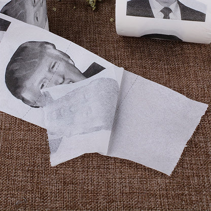 Introducing the Talking Piece Trump-Themed Toilet Paper! This 2-ply paper is perfect for home, restaurants, hotels, and travel. Great for Halloween and Christmas decorations, Valentine's Day parties, and more.