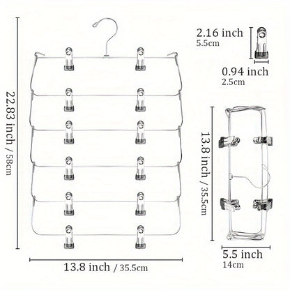 [Customer Favorite] Stainless Steel Folding Trouser Clip for Organizing Multiple Layers of Clothing in Your Home Closet